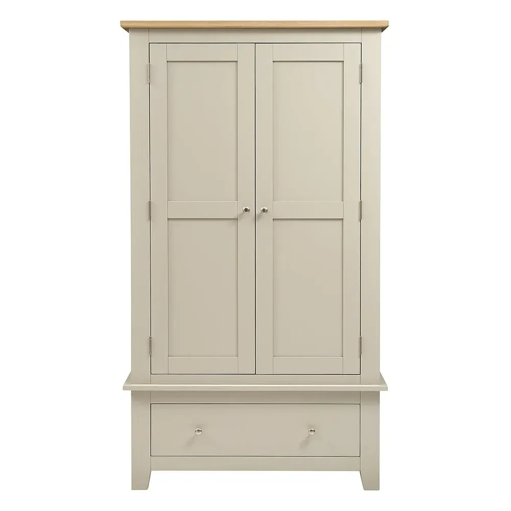 Chester Double Wardrobe - Limestone, Oak