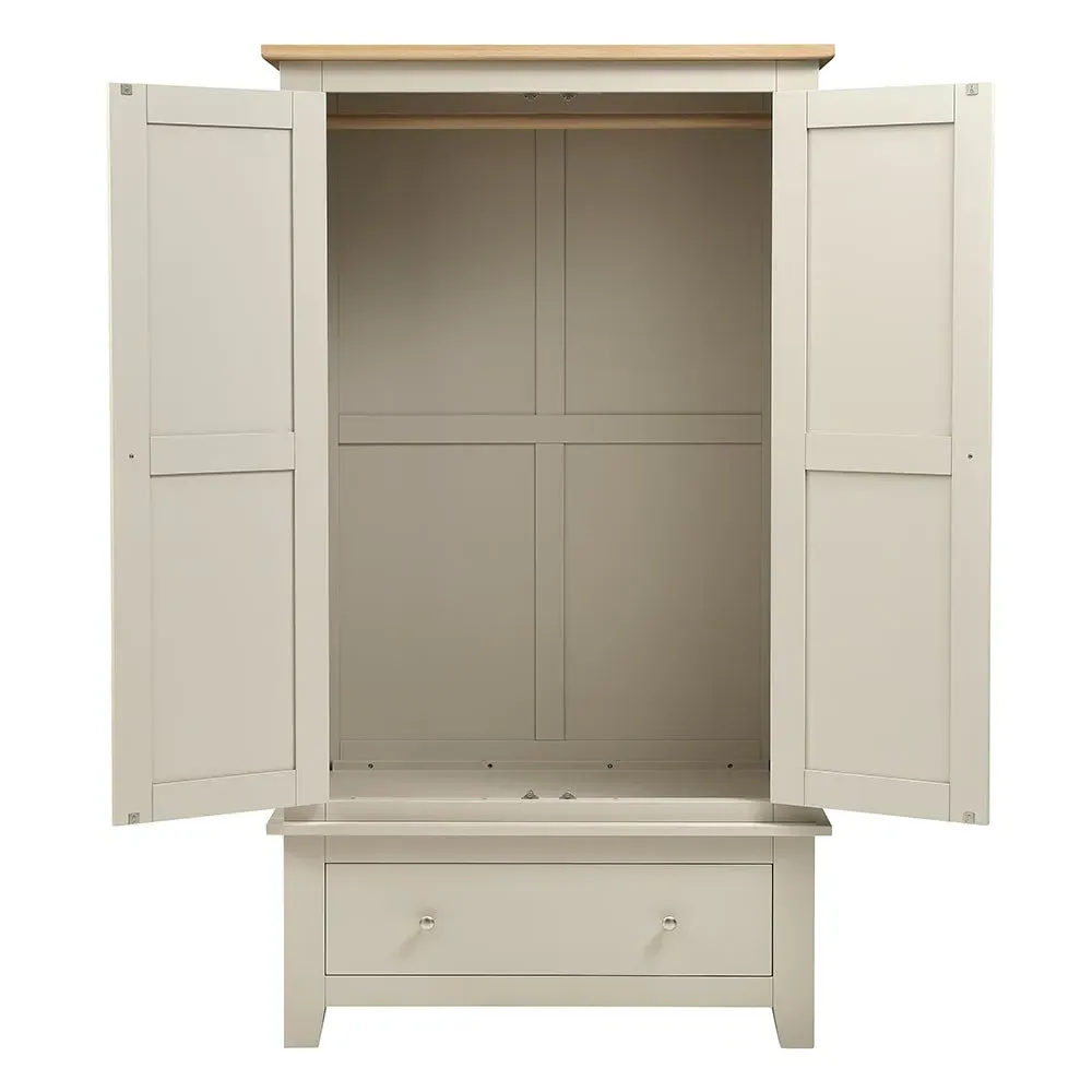 Chester Double Wardrobe - Limestone, Oak