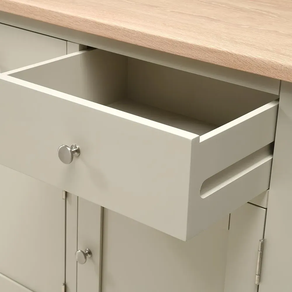 Chester Extra Large Sideboard - Limestone, Oak