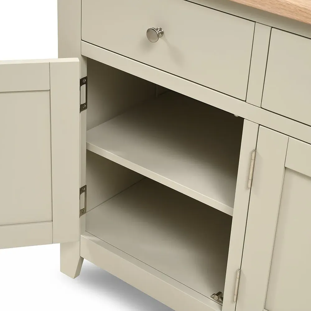 Chester Extra Large Sideboard - Limestone, Oak