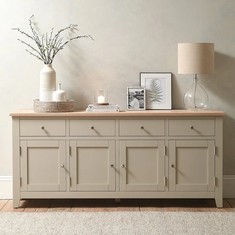 Chester Extra Large Sideboard - Limestone, Oak image