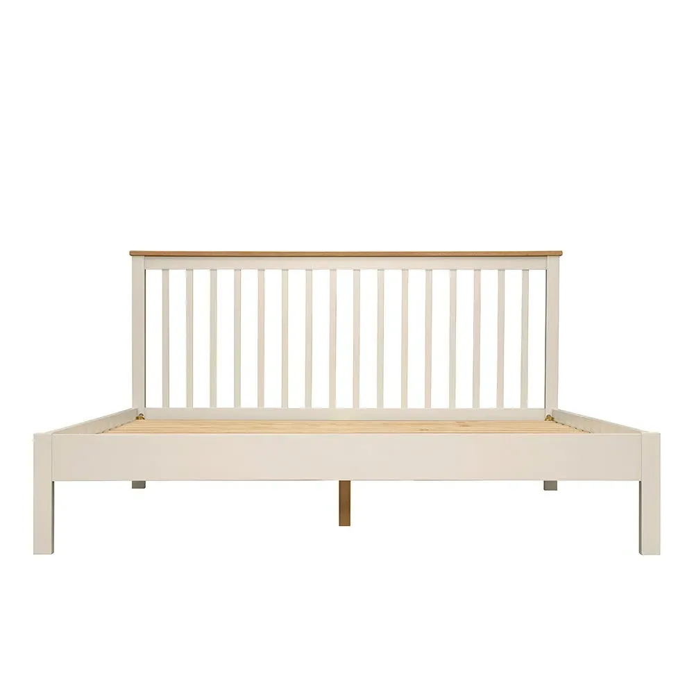 Chester King Size Bed Frame - Limestone
