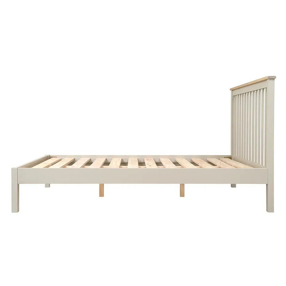 Chester King Size Bed Frame - Limestone