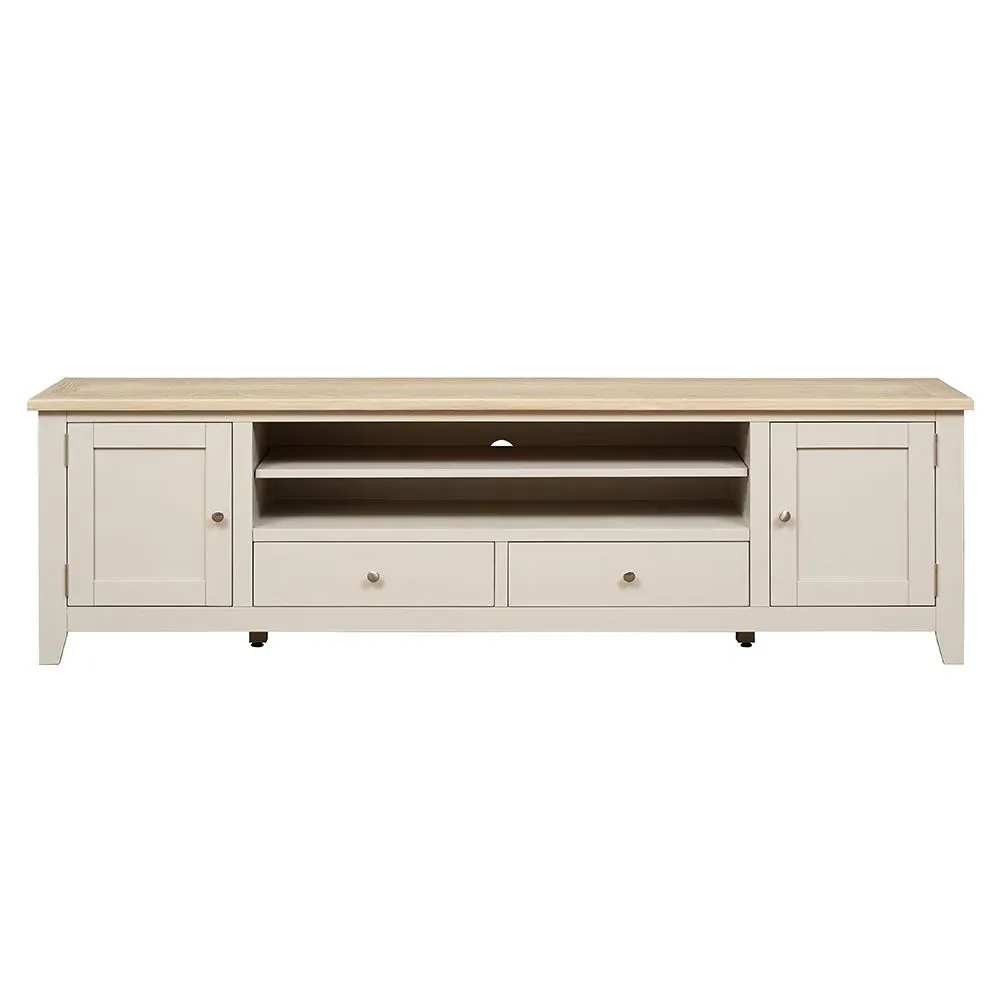 Chester TV Stand - Limestone, Oak