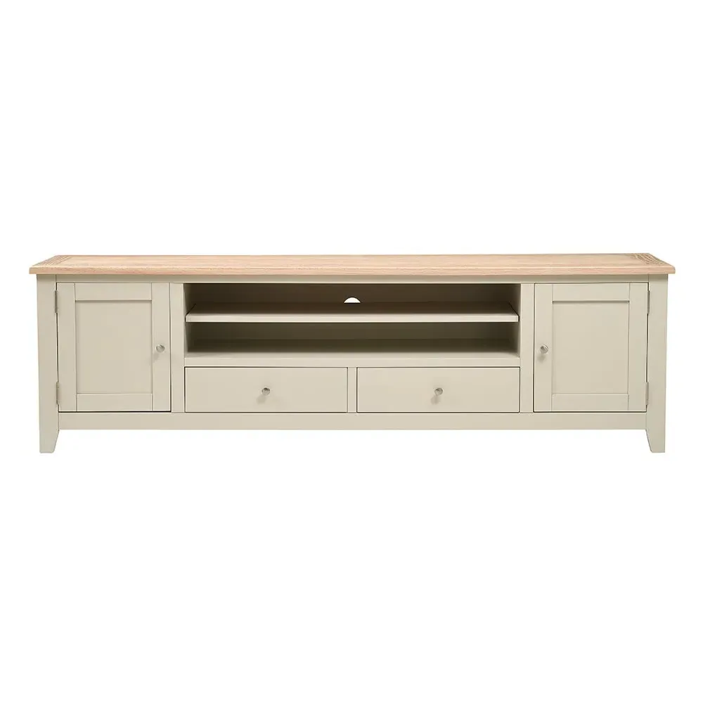 Chester TV Stand - Limestone, Oak