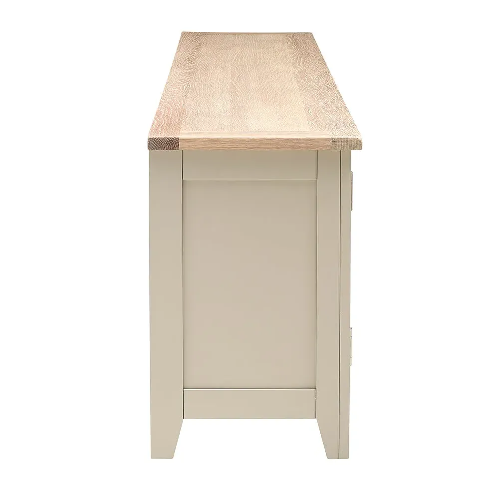 Chester TV Stand - Limestone, Oak