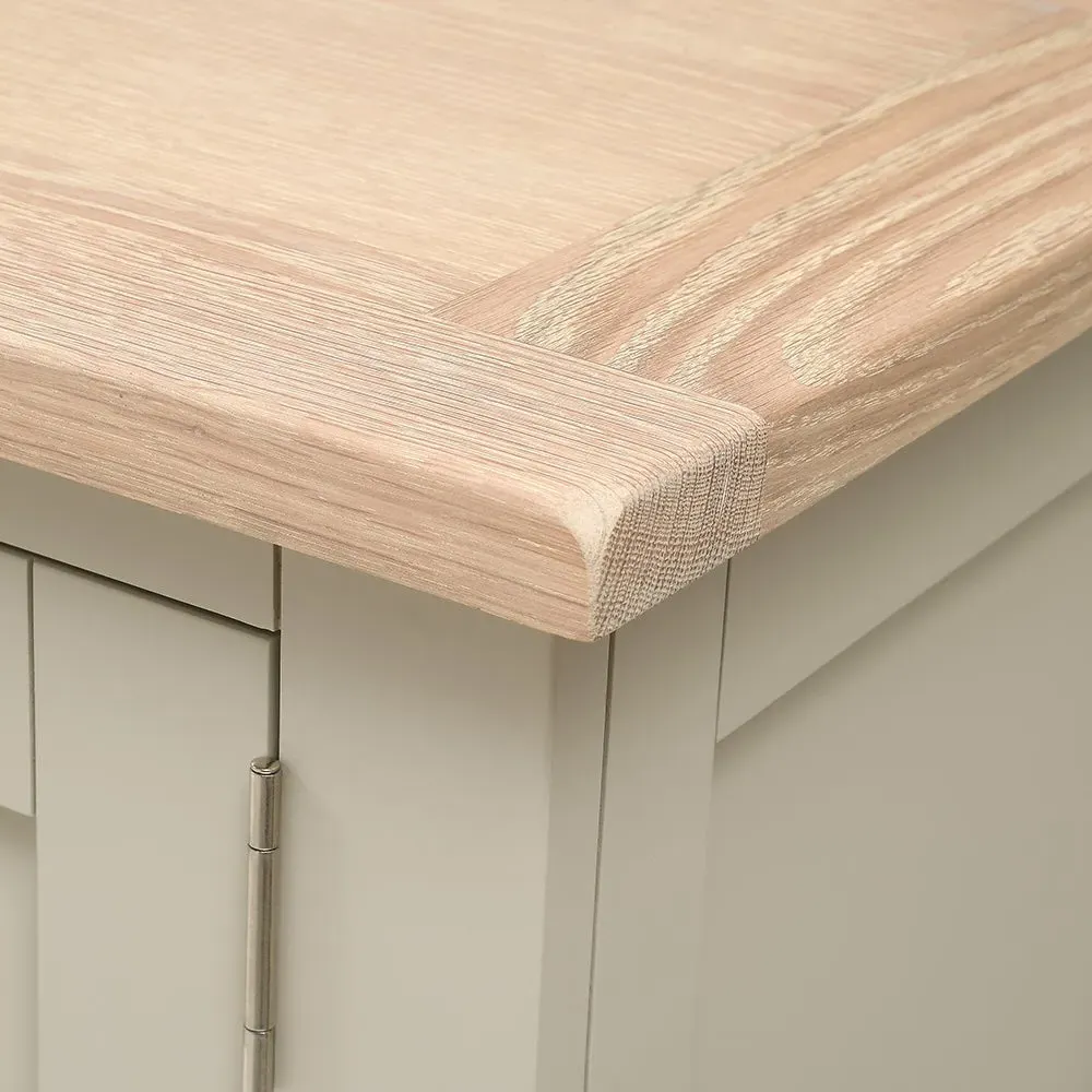 Chester TV Stand - Limestone, Oak