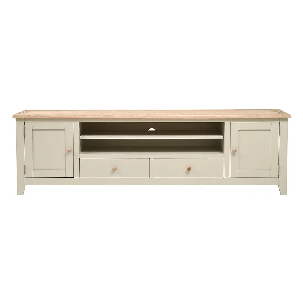 Chester TV Stand - Limestone, Oak