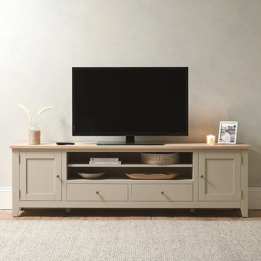 Chester TV Stand - Limestone, Oak image