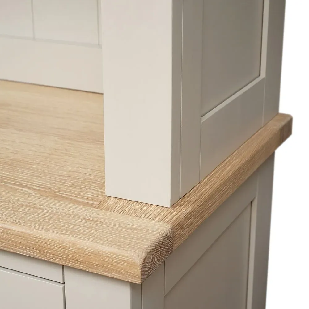 Large Glazed Dresser Top - Limestone, Oak