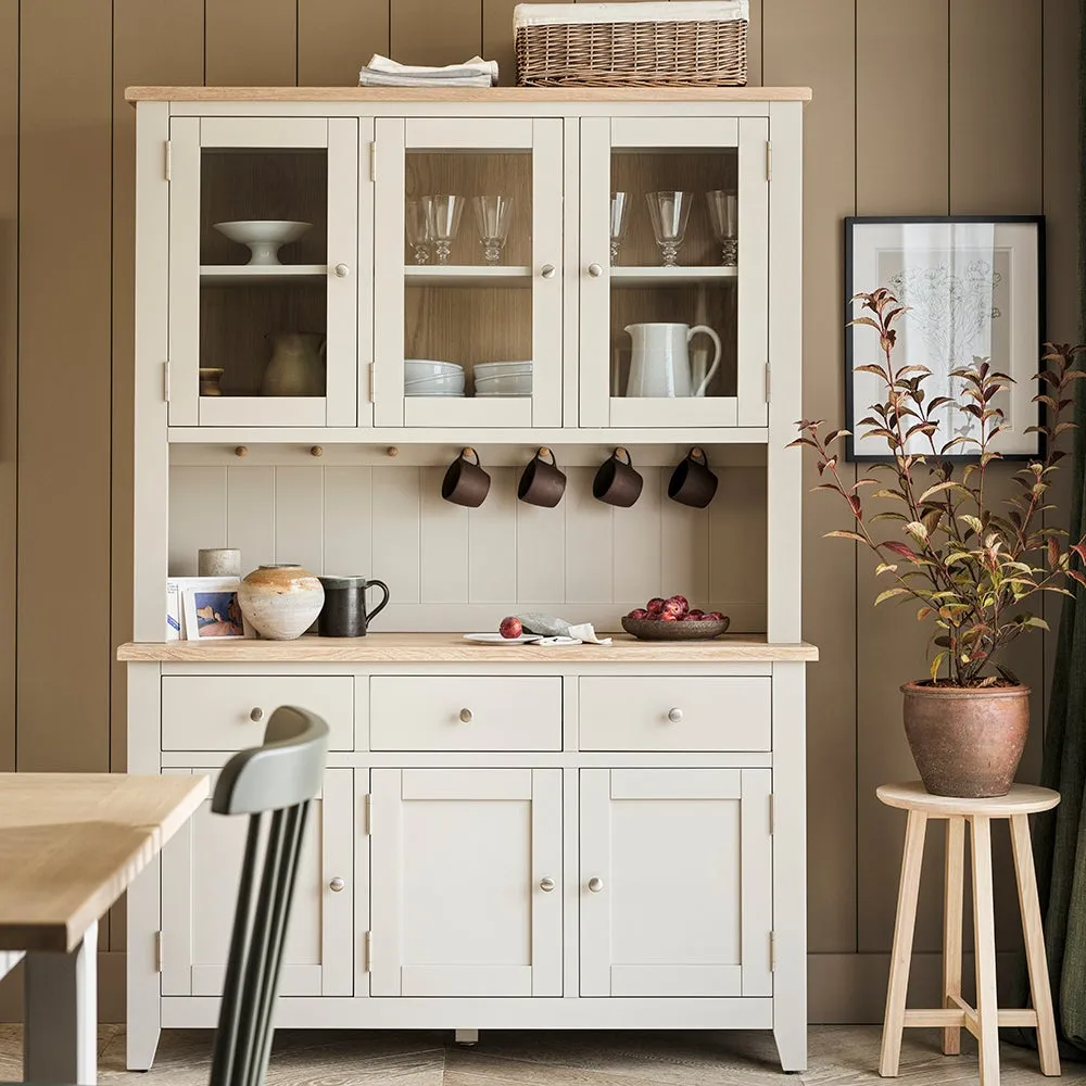 Large Glazed Dresser Top - Limestone, Oak