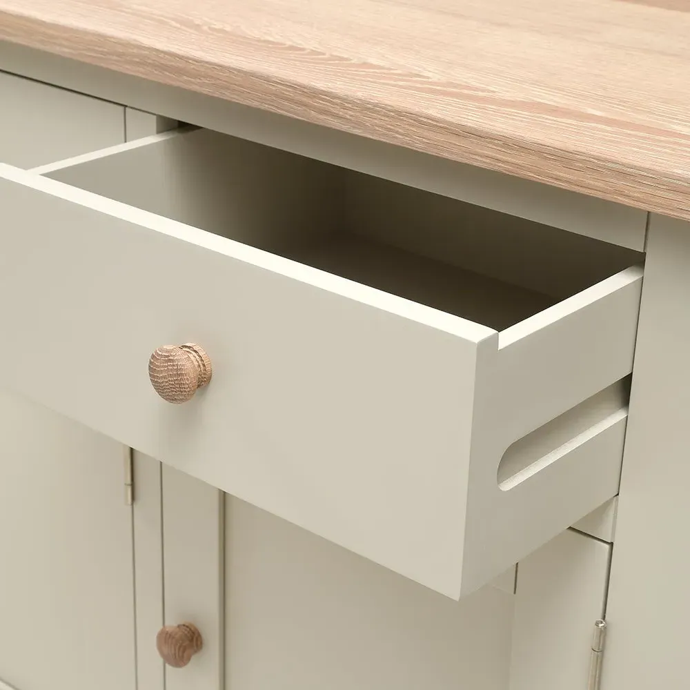 Large Sideboard - Limestone, Oak