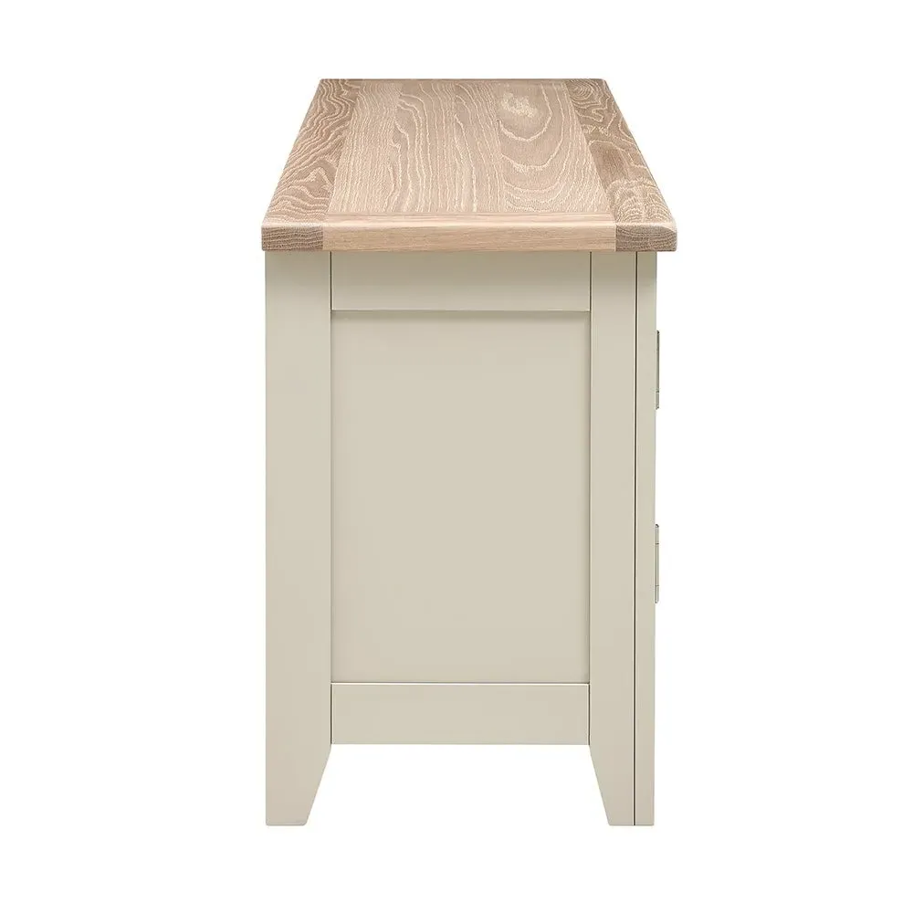 Large TV Stand - Limestone, Oak