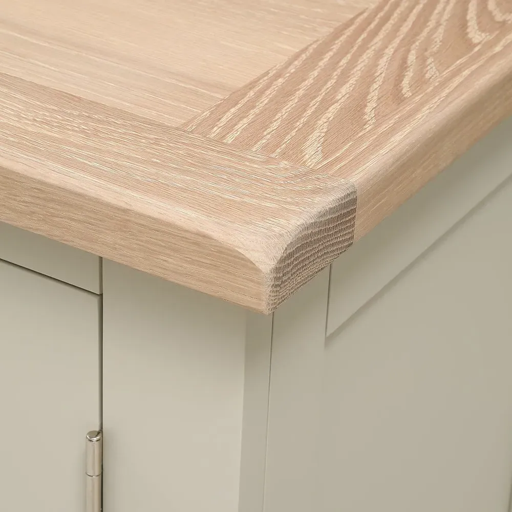 Large TV Stand - Limestone, Oak