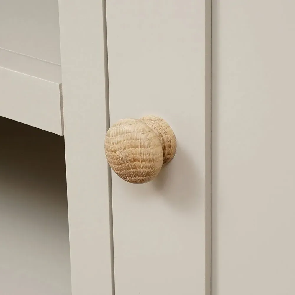 Large TV Stand - Limestone, Oak