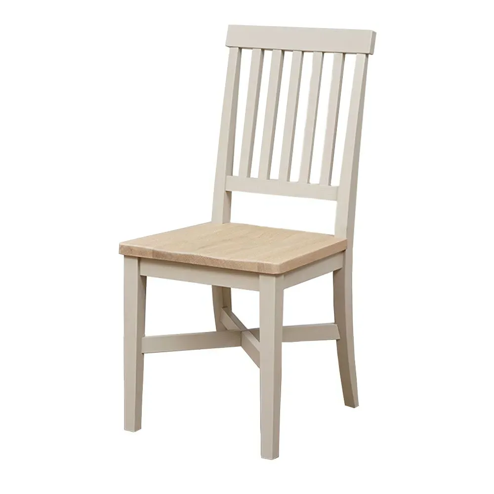 Wooden Seat Dining Chair - Limestone, Oak