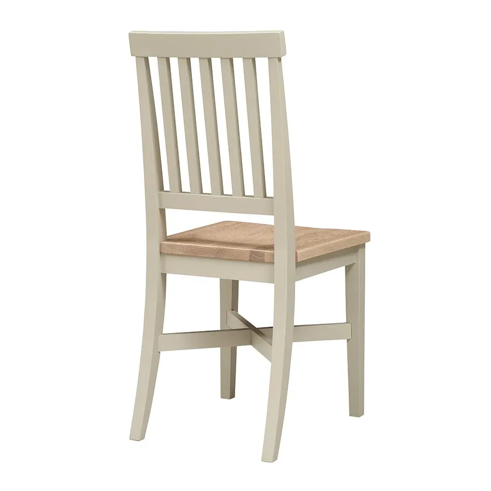 Wooden Seat Dining Chair - Limestone, Oak