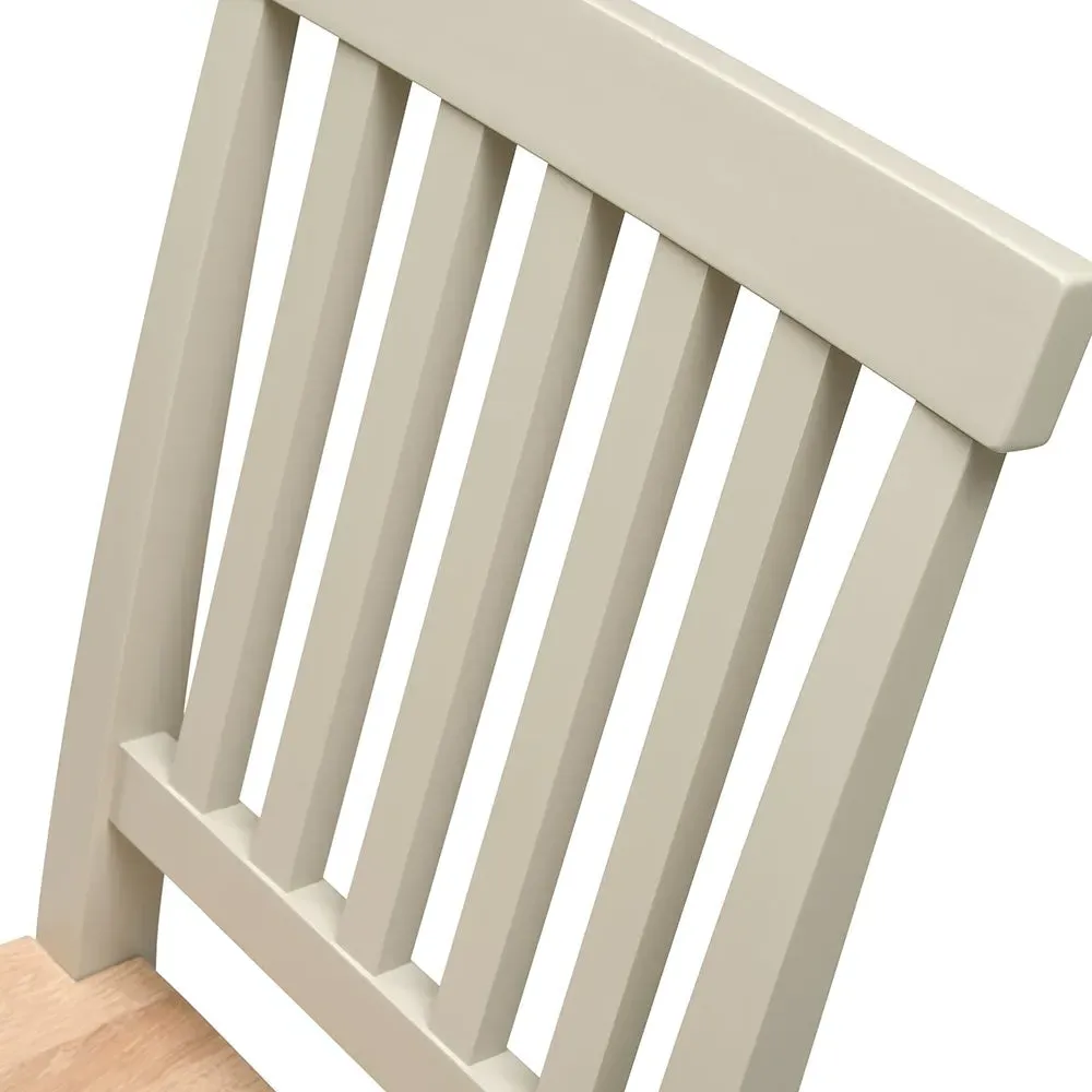 Wooden Seat Dining Chair - Limestone, Oak