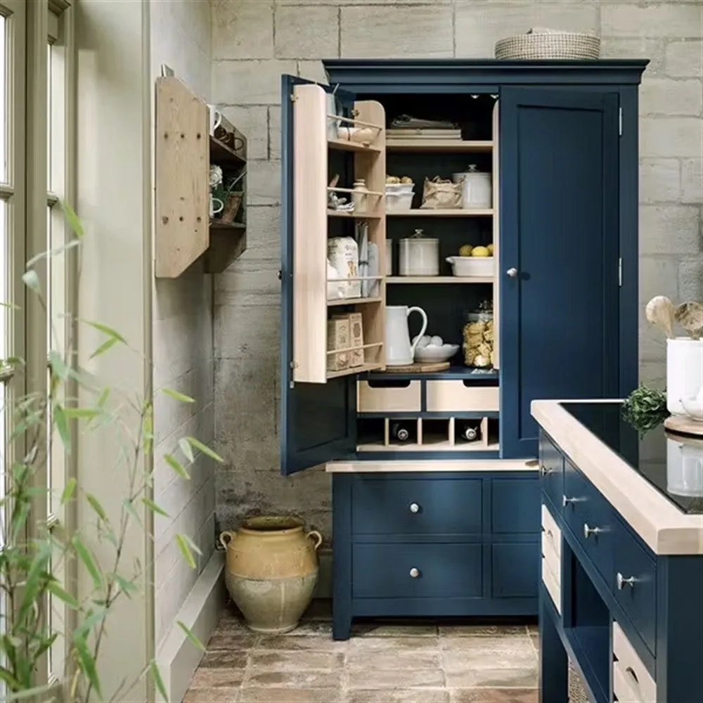 Chester Double Larder - Midnight Blue, Oak