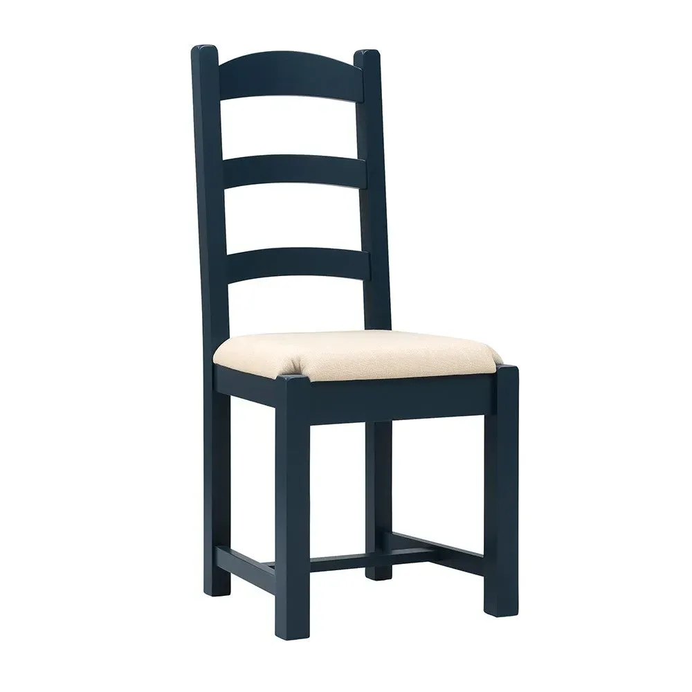 Chester Ladderback Dining Chair - Midnight Blue