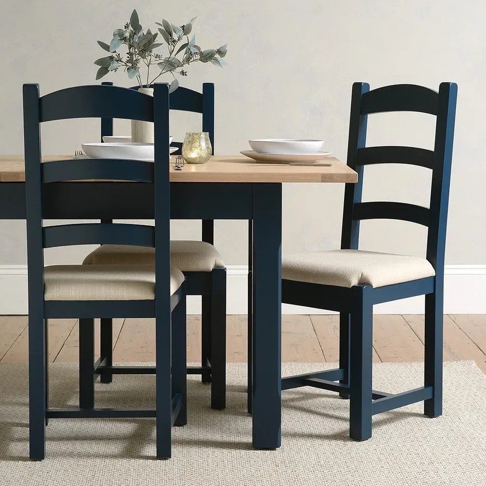 Chester Ladderback Dining Chair - Midnight Blue