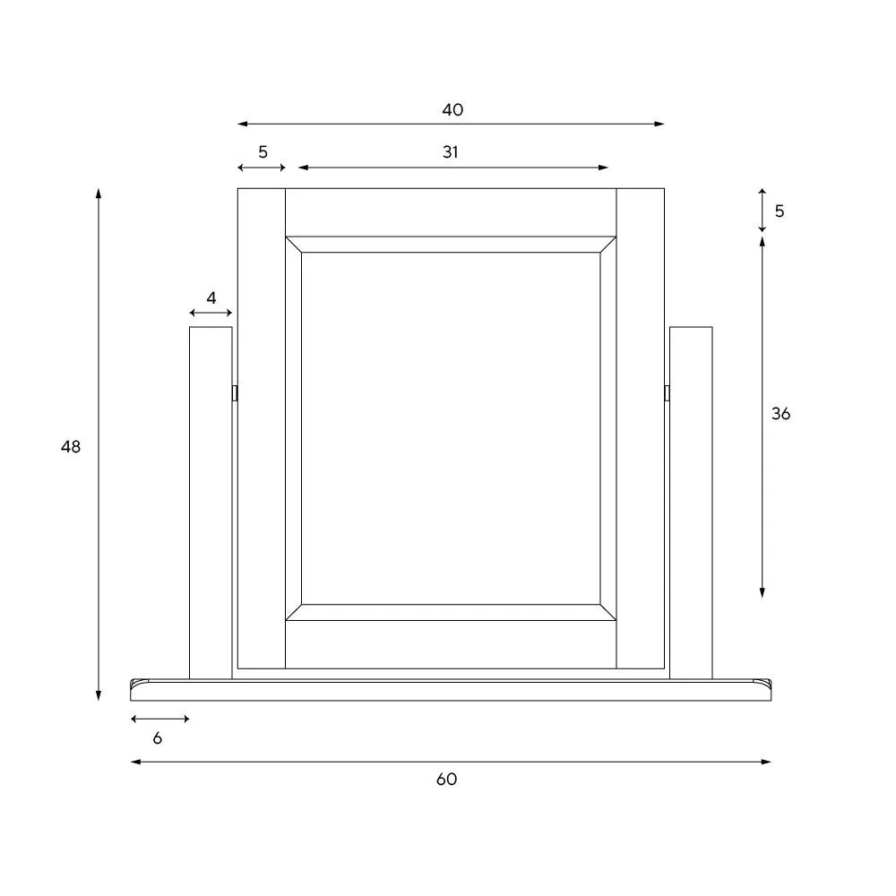 Dressing Table Mirror - Oak