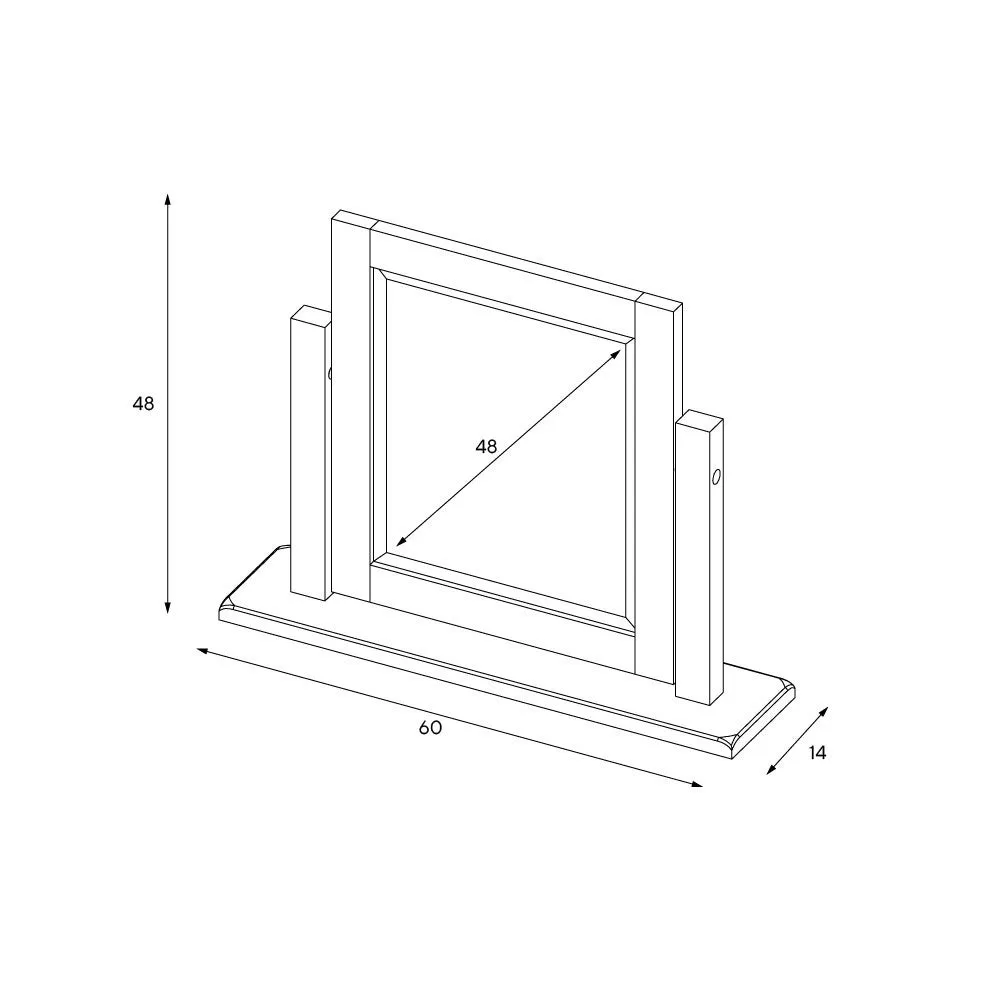 Dressing Table Mirror - Oak