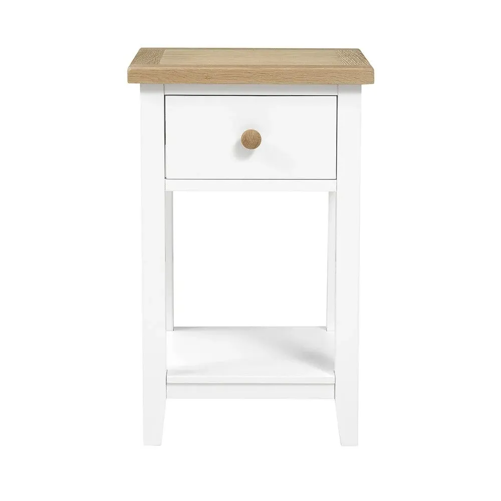 1 Drawer Bedside Table - White