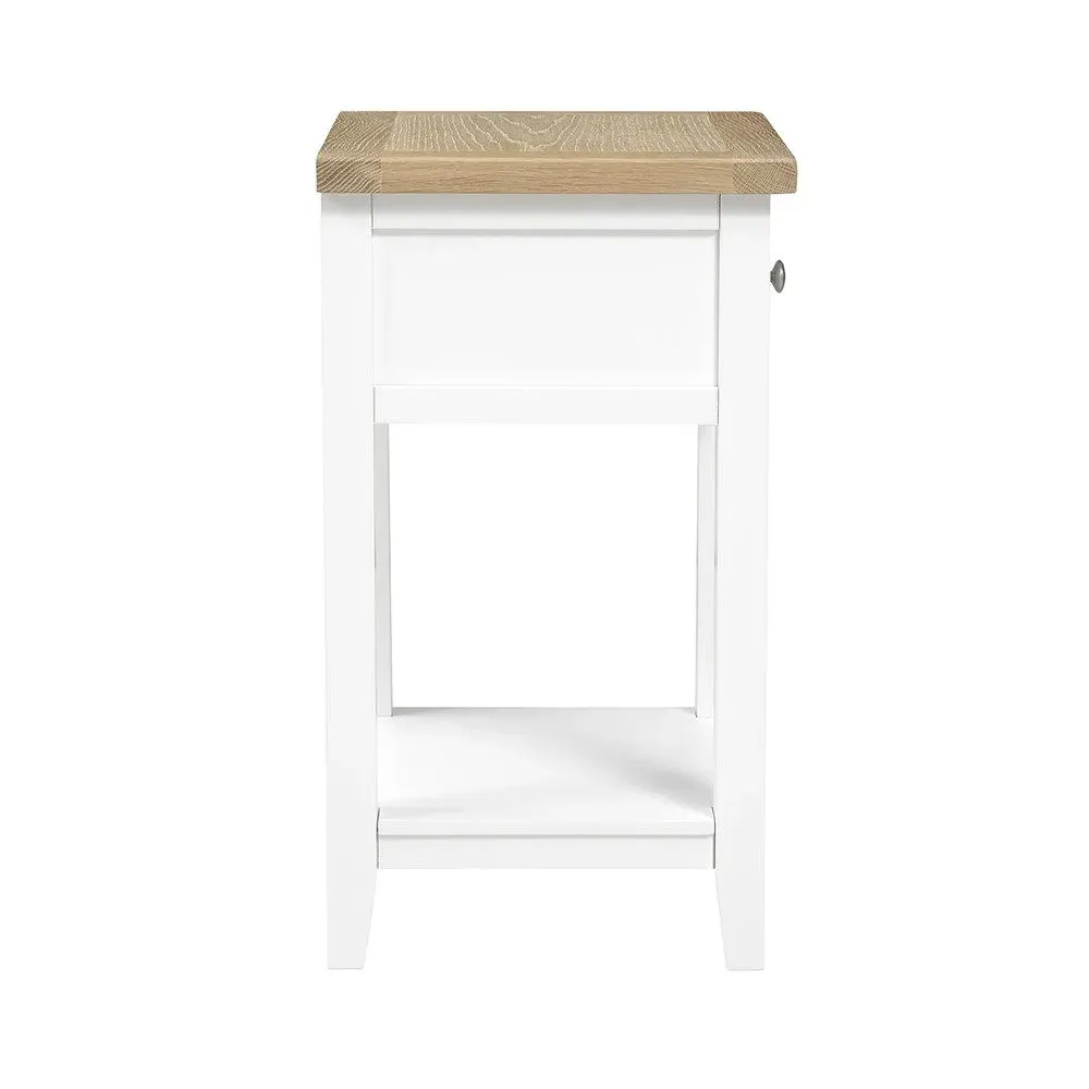 1 Drawer Bedside Table - White