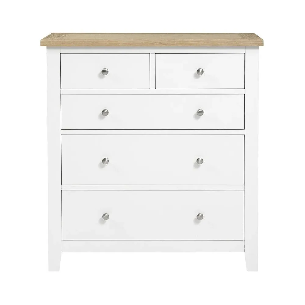 2+3 Chest of Drawers - White, Oak