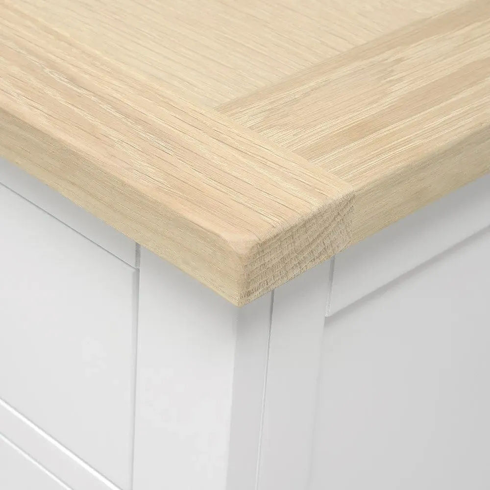 3 Drawer Bedside Table - White, Oak