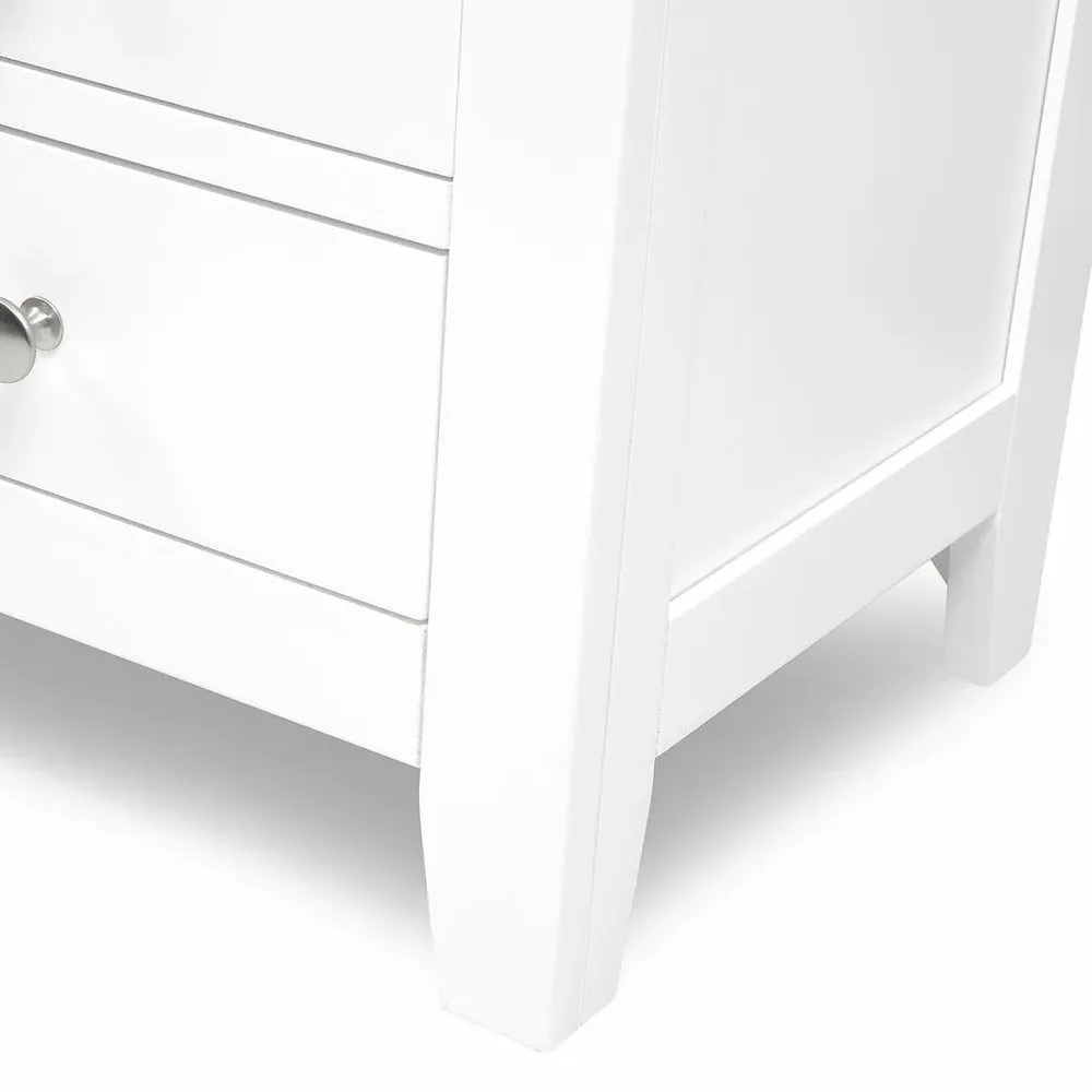 3 Drawer Bedside Table - White, Oak