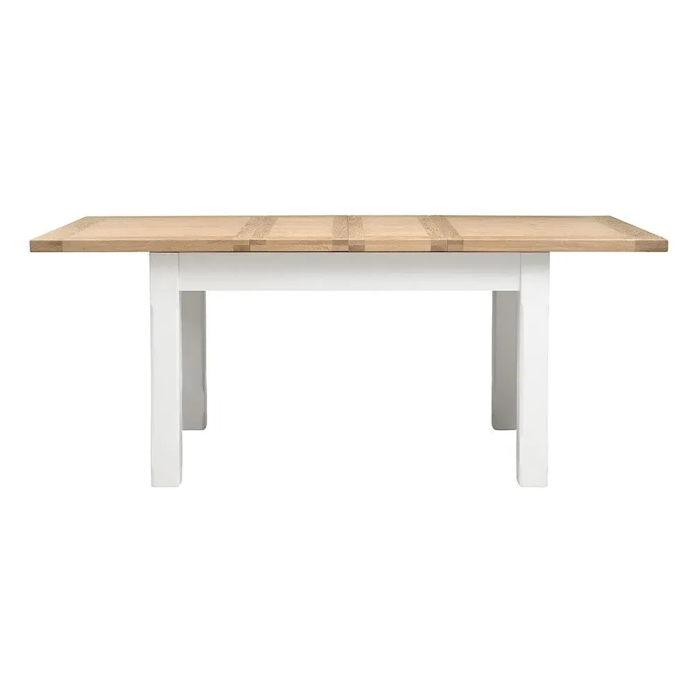 4-6 Seater Extending Dining Table - White, Oak