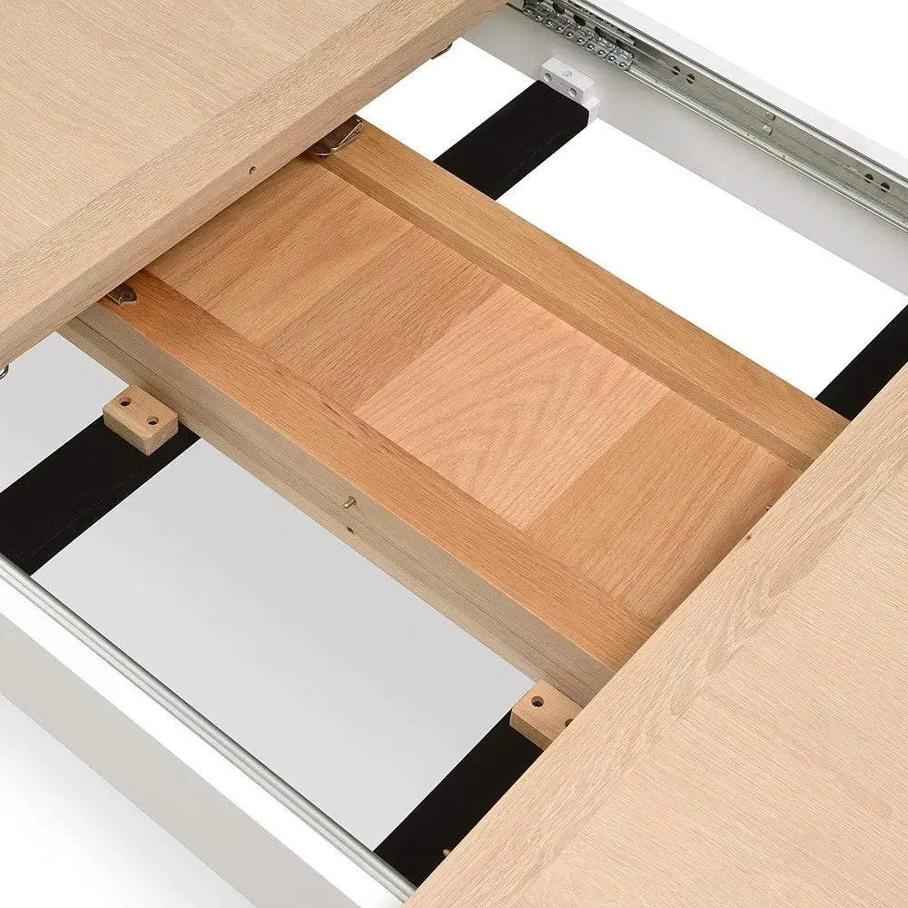 4-6 Seater Extending Dining Table - White, Oak