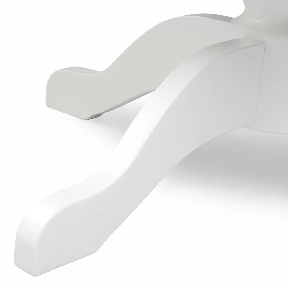 4-6 Seater Round Extending Dining Table - White, Oak