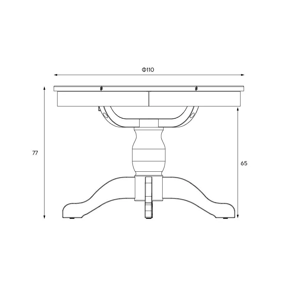 4-6 Seater Round Extending Dining Table - White, Oak