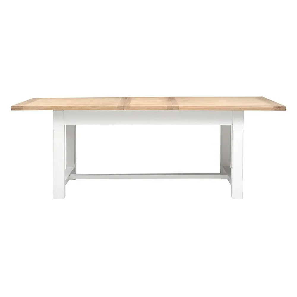 6-10 Seater Extendable Dining Table - White, Oak
