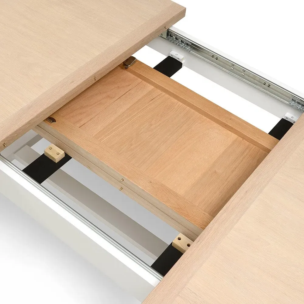6-10 Seater Extendable Dining Table - White, Oak
