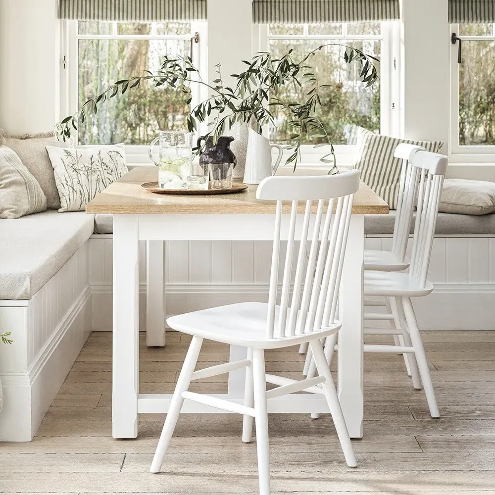 6-10 Seater Extendable Dining Table - White, Oak