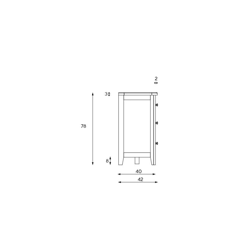 8 Drawer Chest - Pure White, Oak