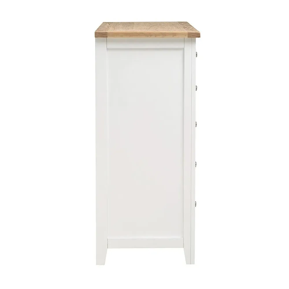 Chester 7 Drawer Chest - Pure White, Oak