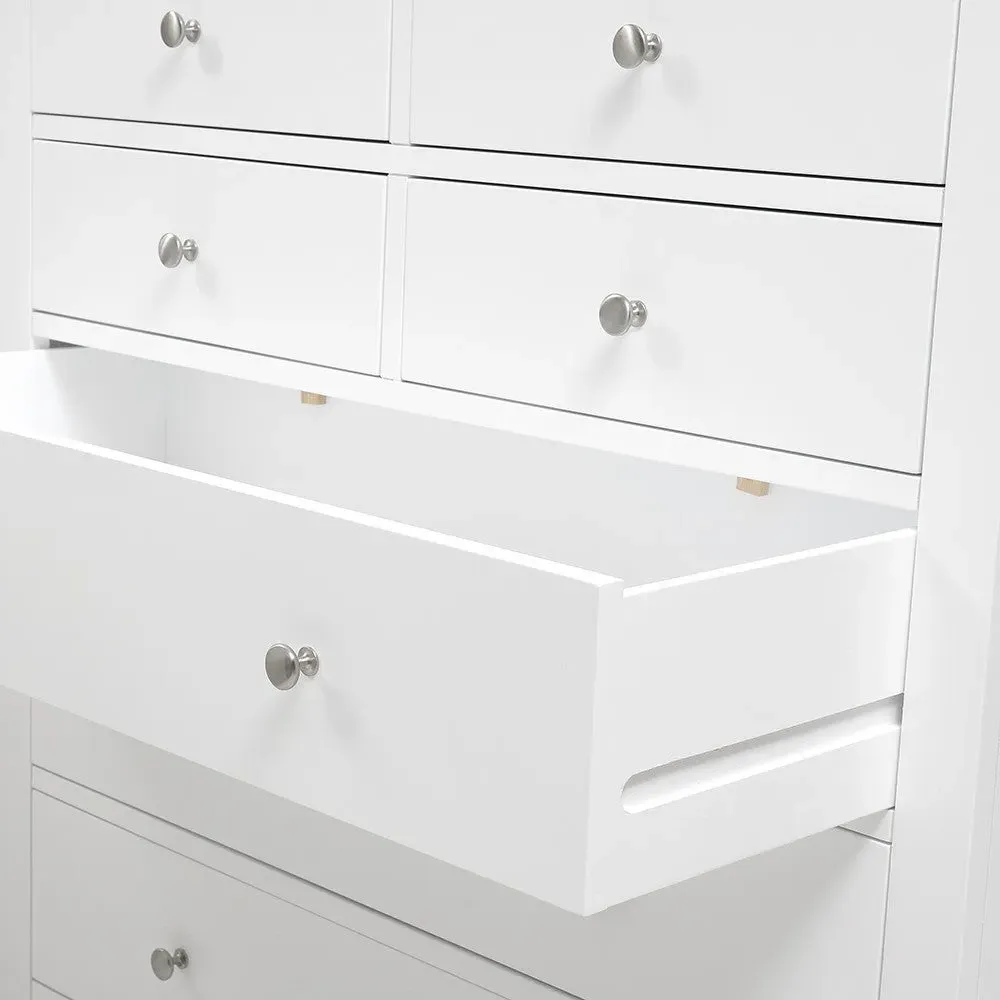 Chester 7 Drawer Chest - Pure White, Oak