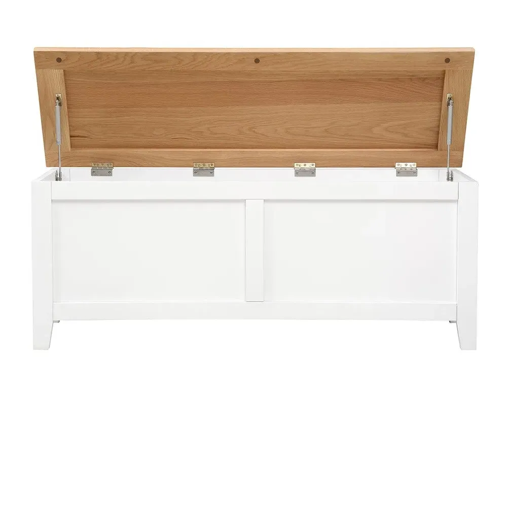 Chester Blanket Box - White, Oak
