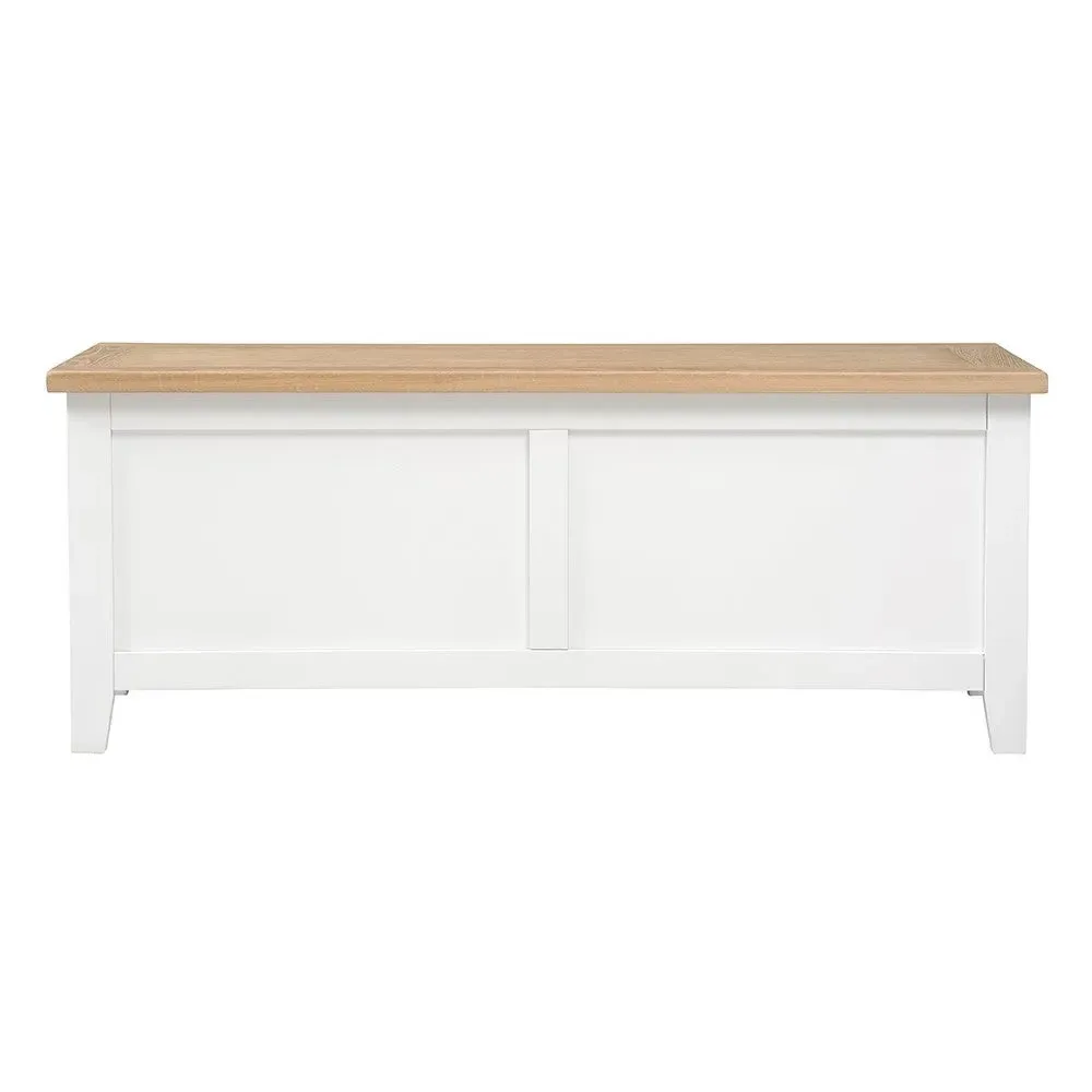 Chester Blanket Box - White, Oak image