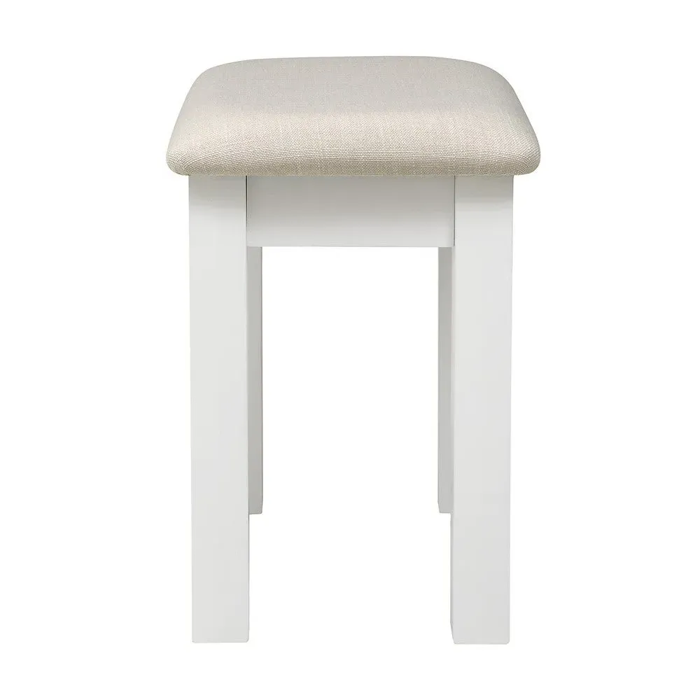 Chester Dressing Table Stool - White