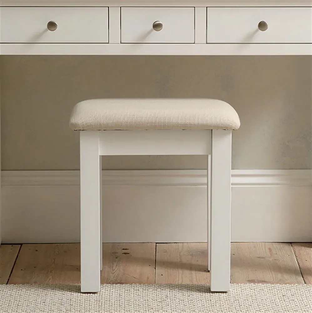Chester Dressing Table Stool - White