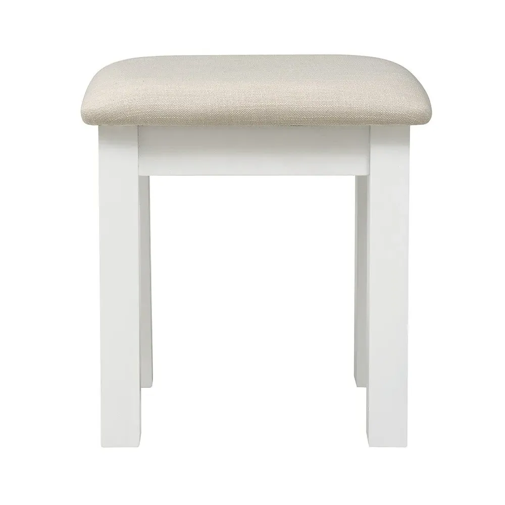 Chester Dressing Table Stool - White image