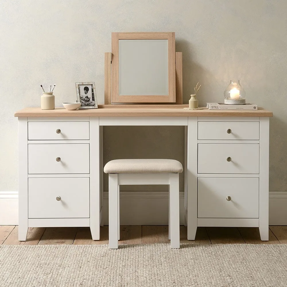Chester Dressing Table with 6 Drawers - Pure White