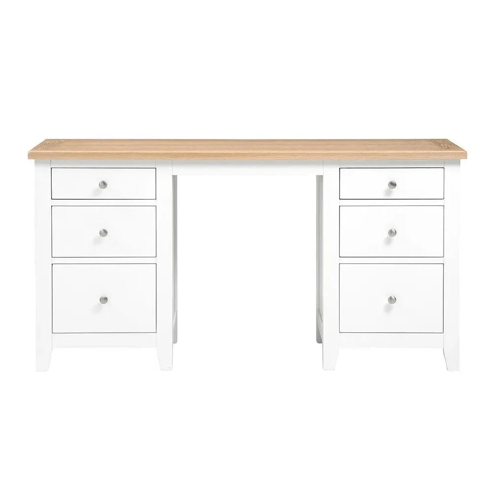 Chester Dressing Table with 6 Drawers - Pure White