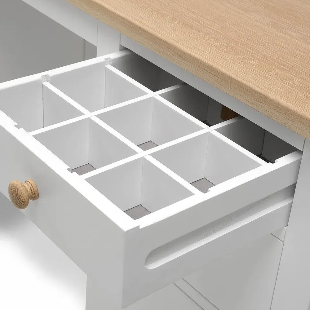 Chester Dressing Table with 6 Drawers - Pure White